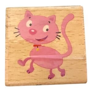 Sarah Beise Smiling Cat Rubber Stamp